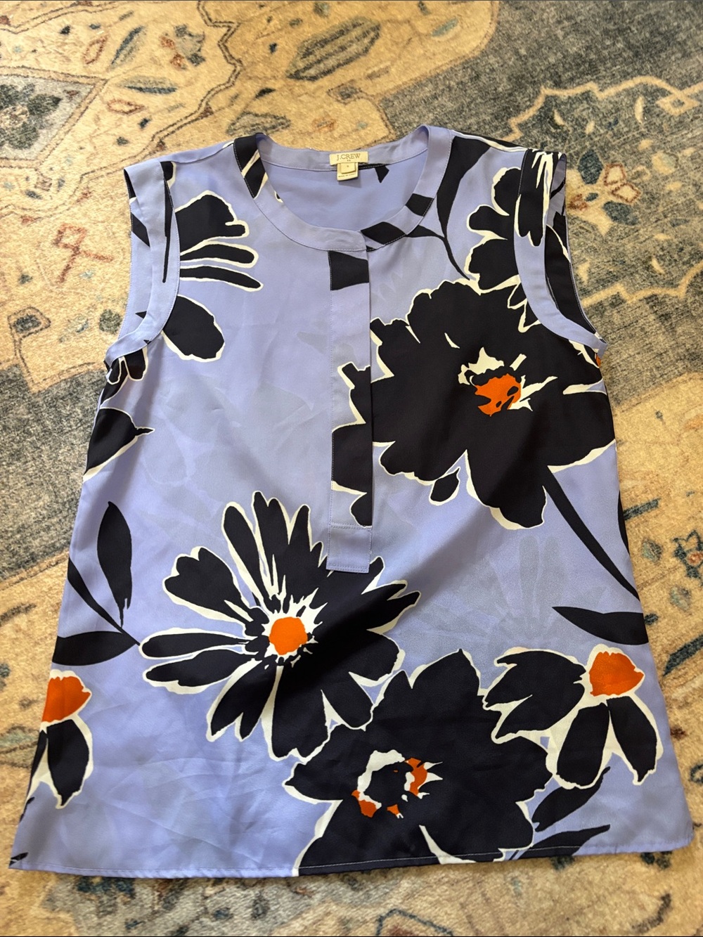 J crew Light Purple Floral Sleeveless Top, size 4